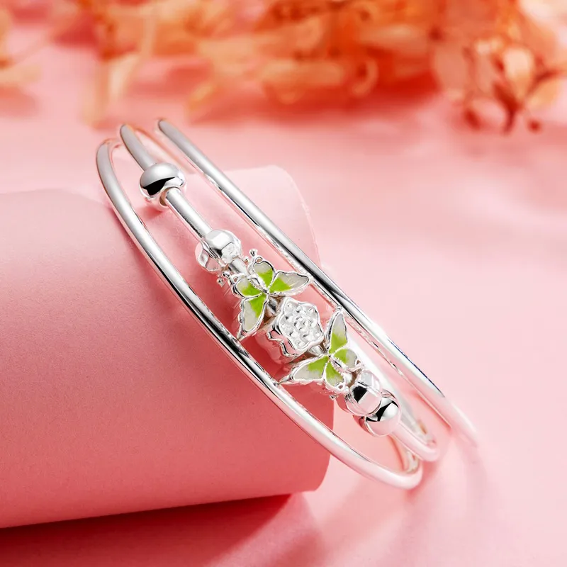 Brahmacharya 999 Fine Silver Bangles Women's-2