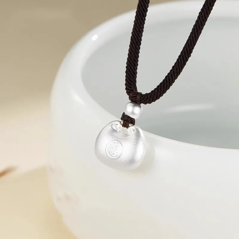 Brahmacharya 999 Fine Silver Necklaces Unisex-3
