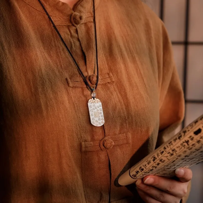 Brahmacharya 999 Fine Silver Necklaces Unisex-3