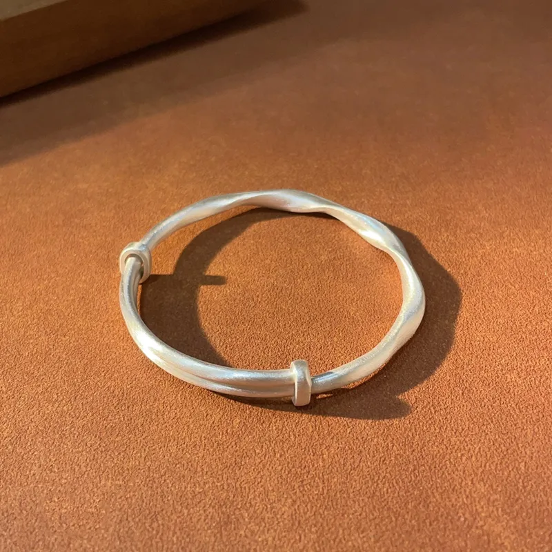 Brahmacharya 999 Fine Silver Bangles Women's-4