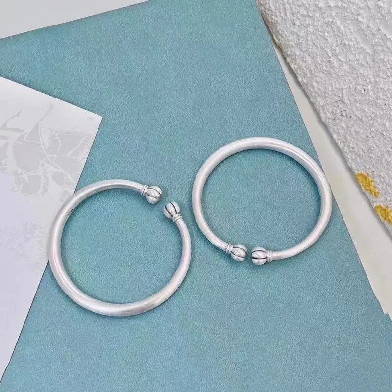 Brahmacharya 999 Fine Silver Bangles Women's-2