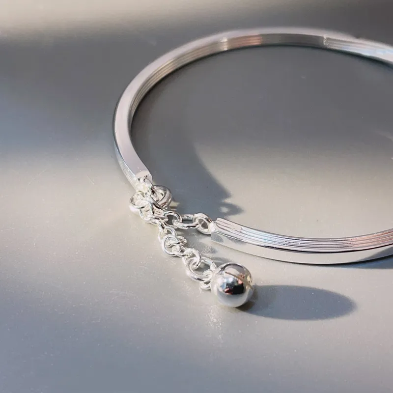 Brahmacharya 999 Fine Silver Bangles Women's-3