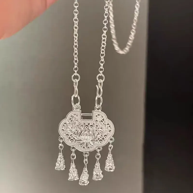 Brahmacharya 999 Fine Silver Necklaces Women's-5