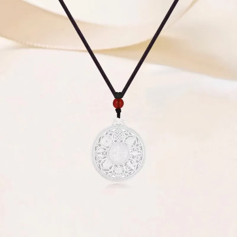 Brahmacharya 999 Fine Silver Necklaces Unisex-3