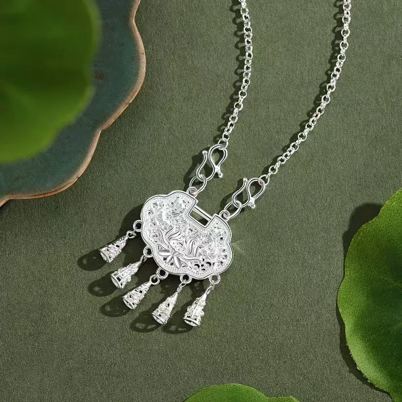Brahmacharya 999 Fine Silver Necklaces Women's-2
