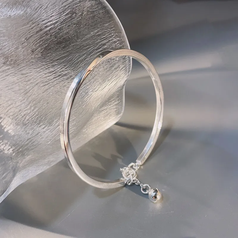 Brahmacharya 999 Fine Silver Bangles Women's-4