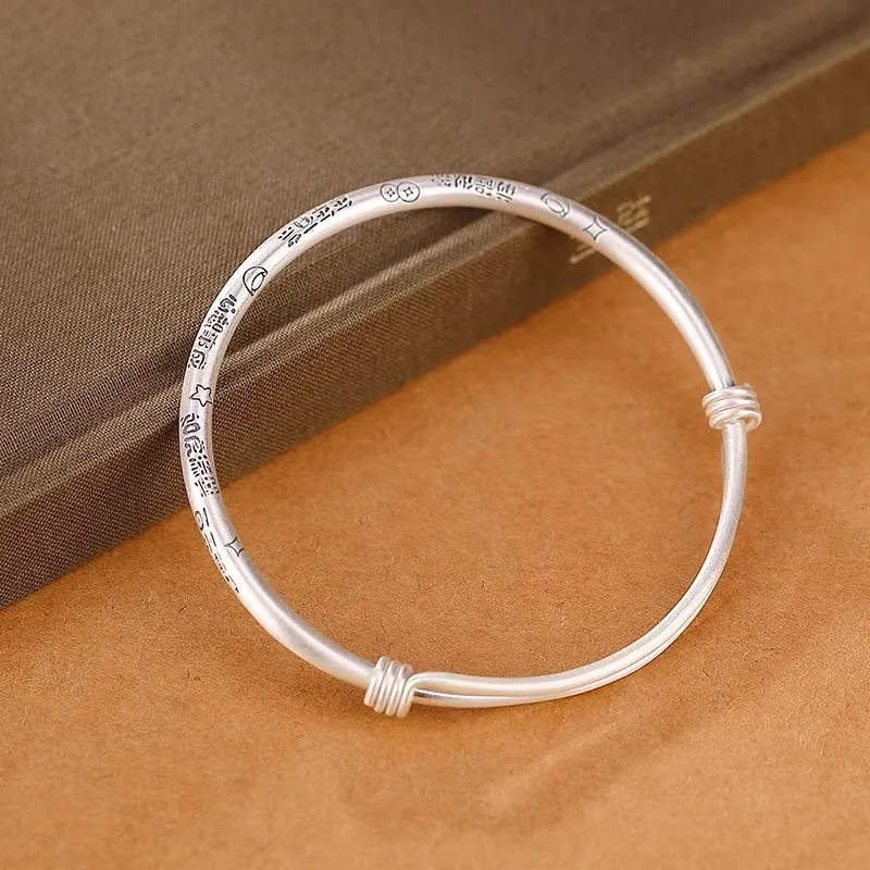 Brahmacharya 999 Fine Silver Bangles Women's-3