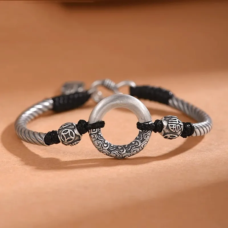 Brahmacharya 999 Fine Silver Bracelets Unisex-1