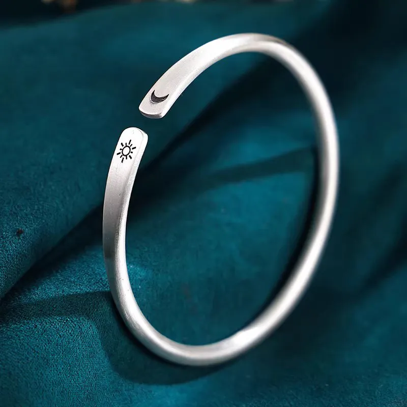 Brahmacharya 999 Fine Silver Bangles Women's-5