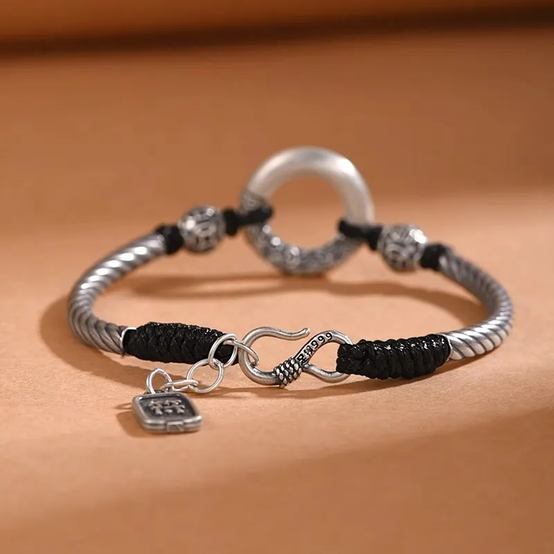 Brahmacharya 999 Fine Silver Bracelets Unisex-5