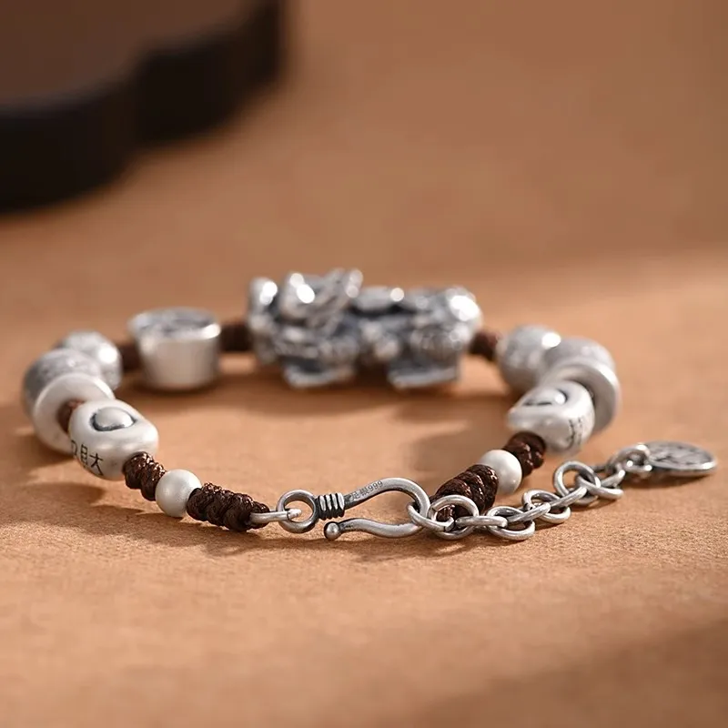 Brahmacharya 999 Fine Silver Bracelets Unisex-4