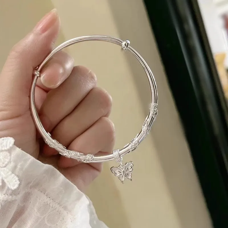 Brahmacharya 999 Fine Silver Bangles Women's-1