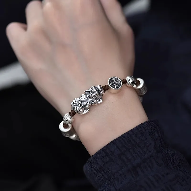 Brahmacharya 999 Fine Silver Bracelets Unisex-2