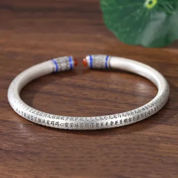Brahmacharya S999 Fine Silver Sterling Silver Bracelets Women's