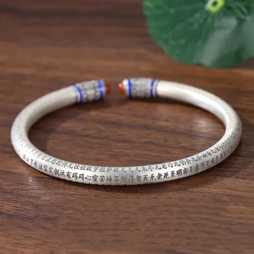 Brahmacharya S999 Fine Silver Sterling Silver Bracelets Women's