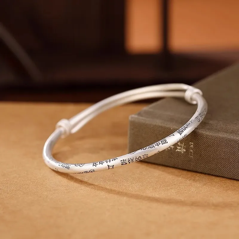 Brahmacharya 999 Fine Silver Bangles Women's-2