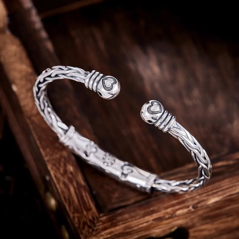 Brahmacharya 999 Fine Silver Bangles Unisex-2