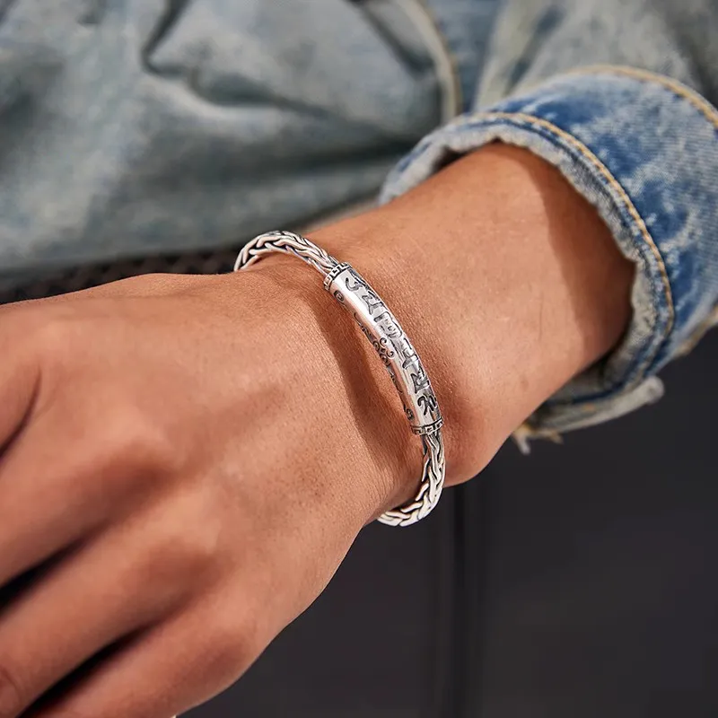 Brahmacharya 999 Fine Silver Bangles Unisex-4