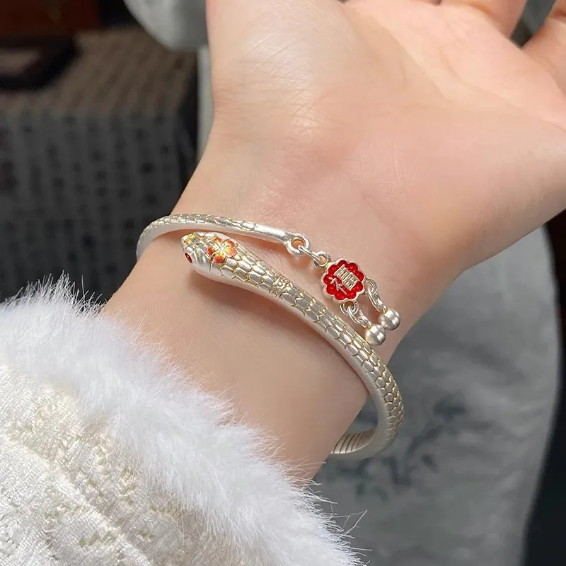 Brahmacharya 999 Fine Silver Sterling Silver Bracelets Women's-1