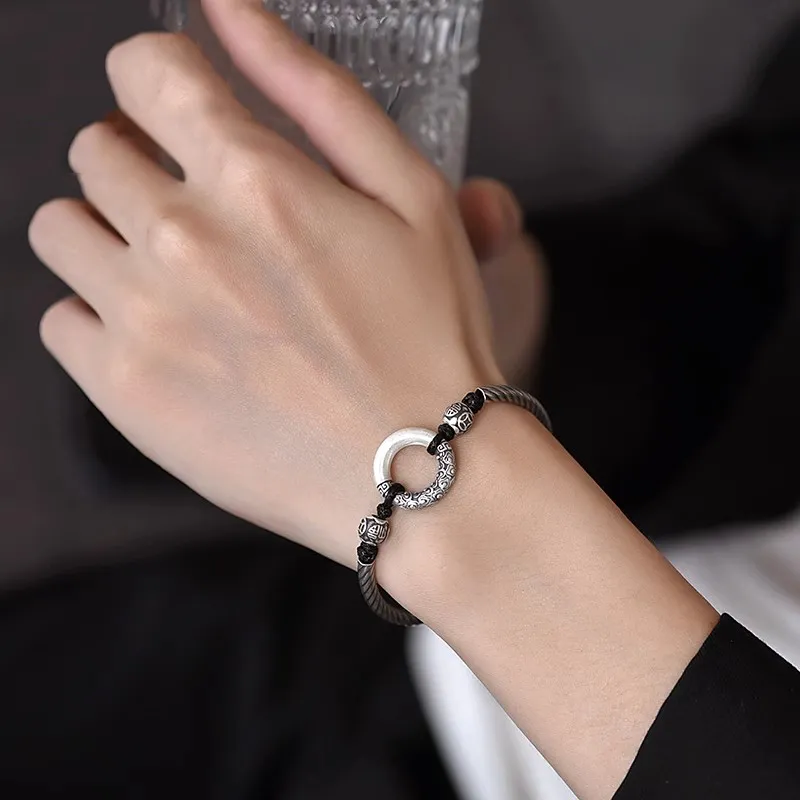 Brahmacharya 999 Fine Silver Bracelets Unisex-2
