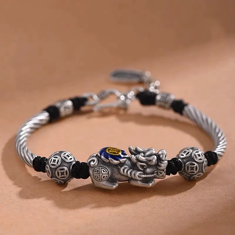 Brahmacharya 999 Fine Silver Bracelets Unisex-1