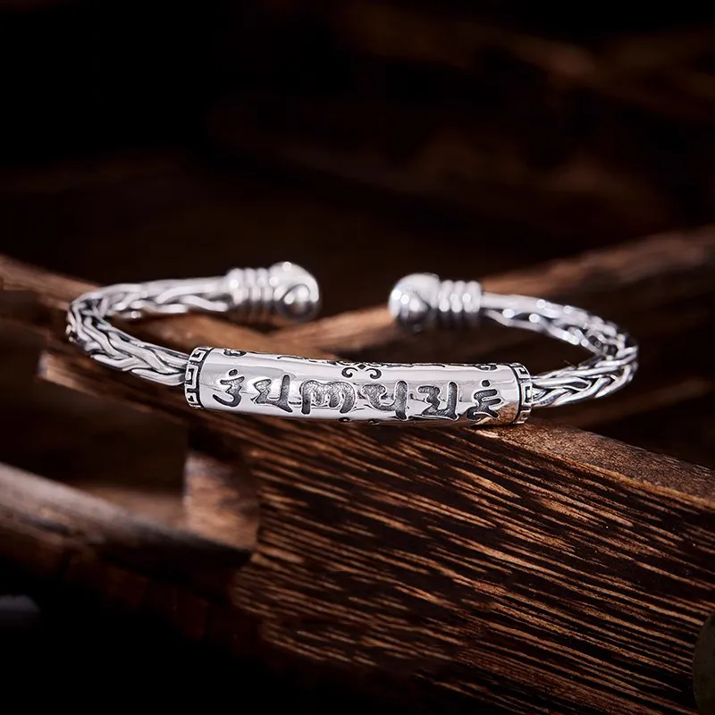 Brahmacharya 999 Fine Silver Bangles Unisex-3
