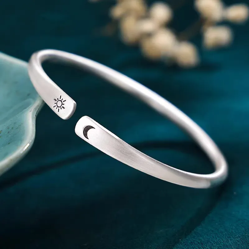 Brahmacharya 999 Fine Silver Bangles Women's-1