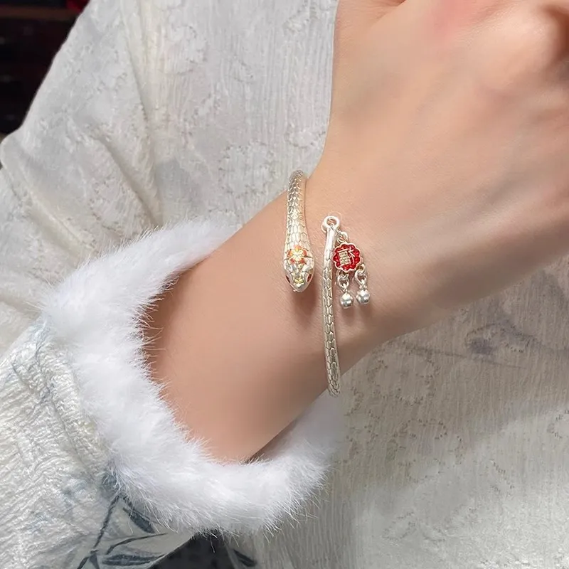 Brahmacharya 999 Fine Silver Sterling Silver Bracelets Women's-2