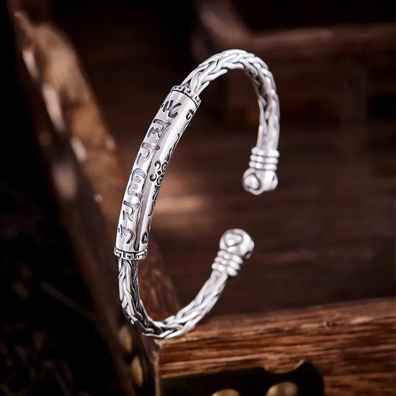 Brahmacharya 999 Fine Silver Bangles Unisex-1