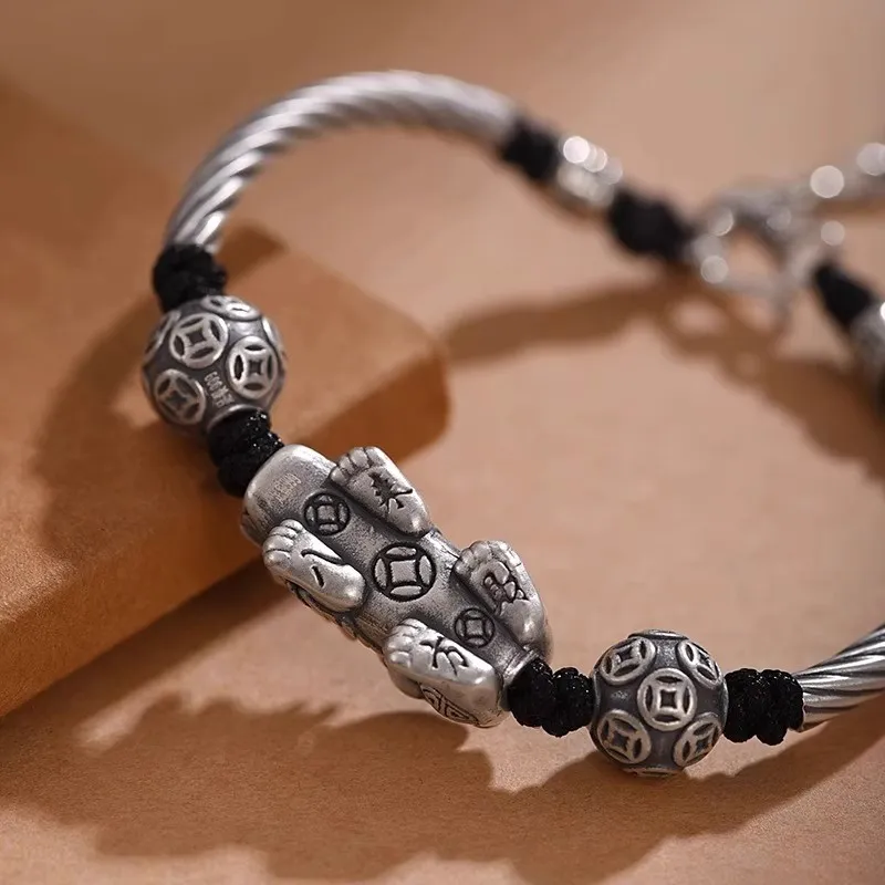 Brahmacharya 999 Fine Silver Bracelets Unisex-4