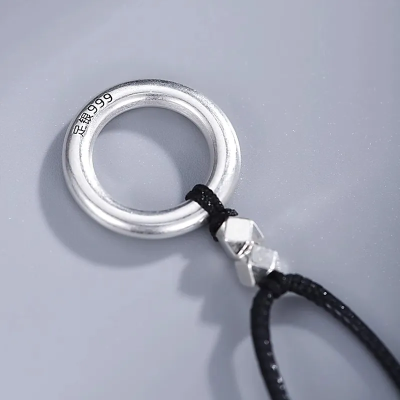 Brahmacharya 999 Fine Silver Necklaces Unisex-3