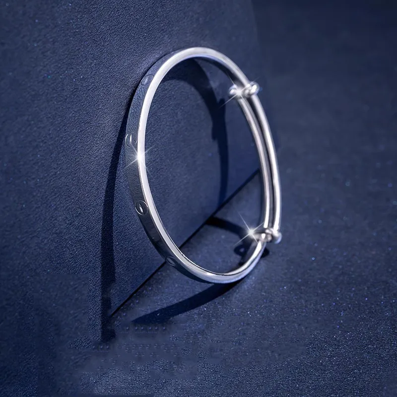 Brahmacharya 999 Fine Silver Bangles Women's-2