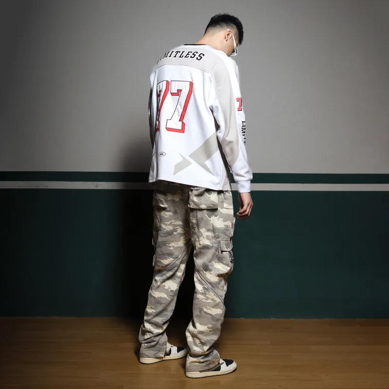 WILDX Cargo Pants Unisex Snowflake Camouflage-5