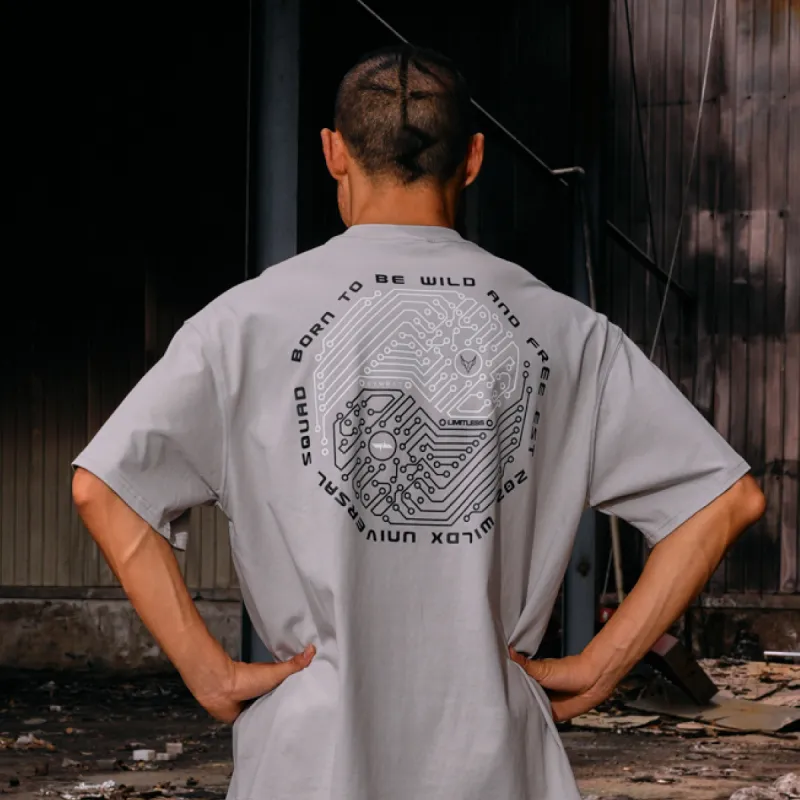 WILDX Summer Basic LOGO Short Sleeved T Shirts Unisex-53