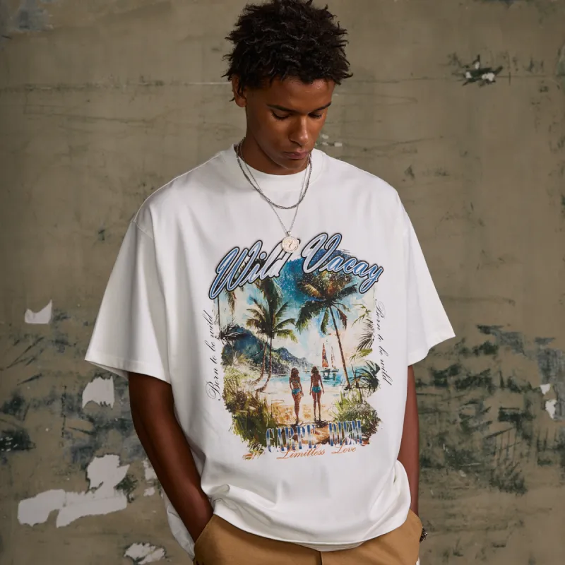 WILDX T Shirts Unisex Lake White-3