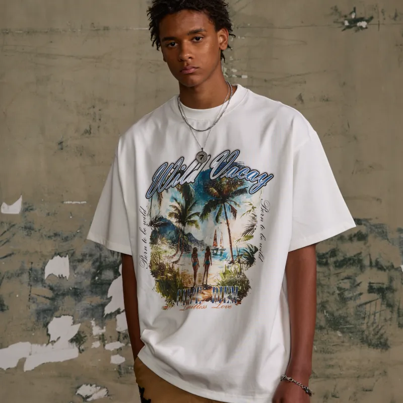 WILDX T Shirts Unisex Lake White-2