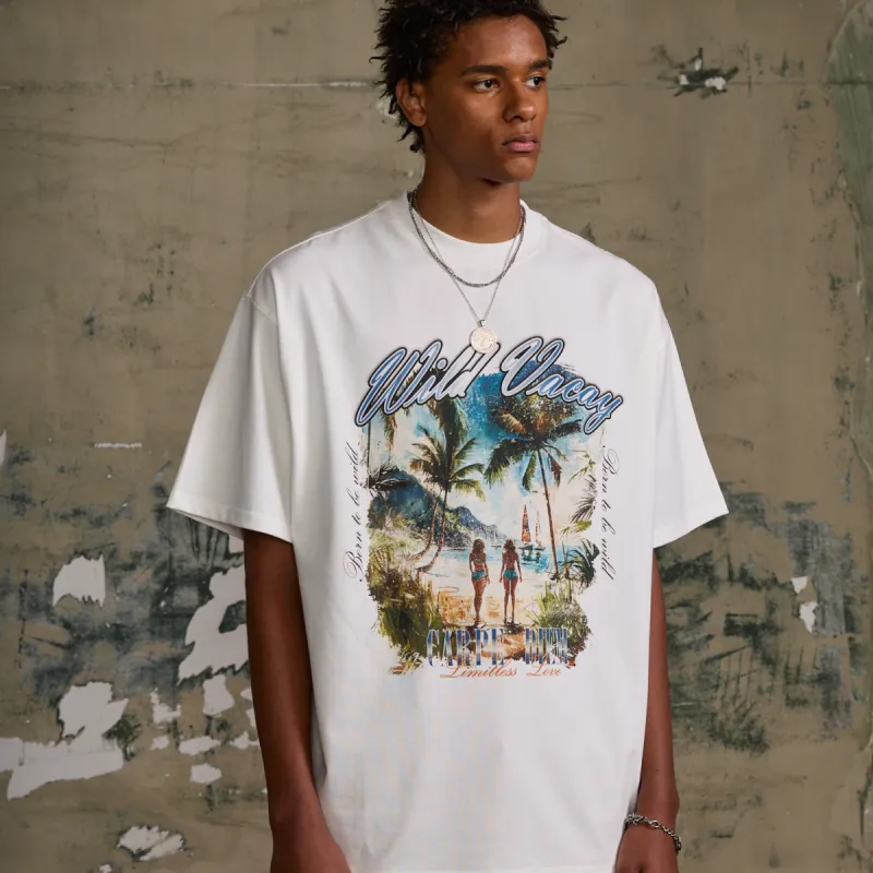 WILDX T Shirts Unisex Lake White-5