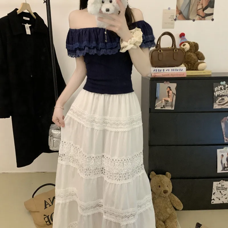 TENNE GIRL Casual Long Skirt Women's-1