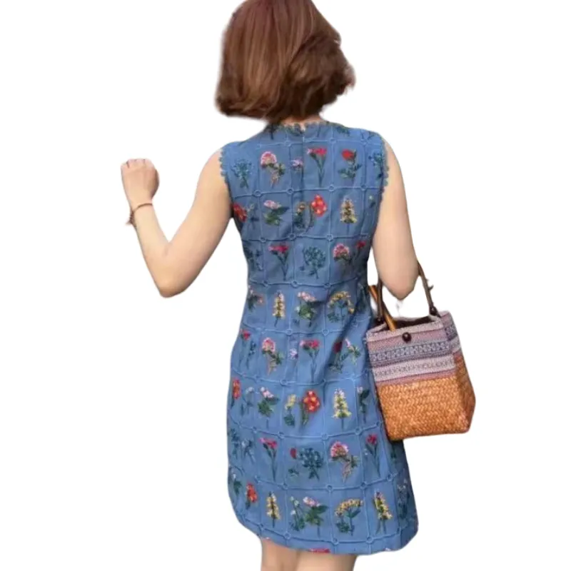 Dear Zhazha Sleeveless Dress Women's Blue-0