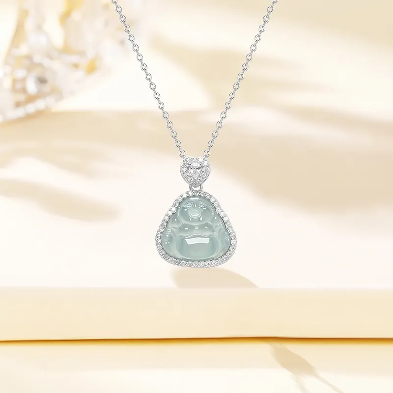 LIU GUI FU JEWELRY Glutinous Jade Jadeite Necklaces Women's-3