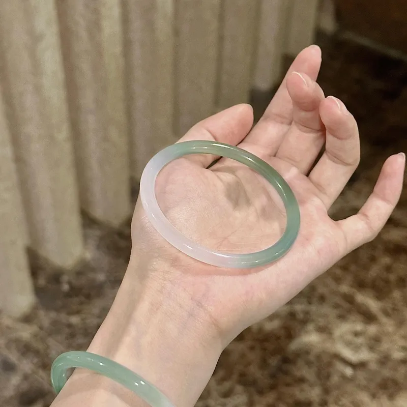 LIU GUI FU JEWELRY Chalcedony Bangles Women's-5