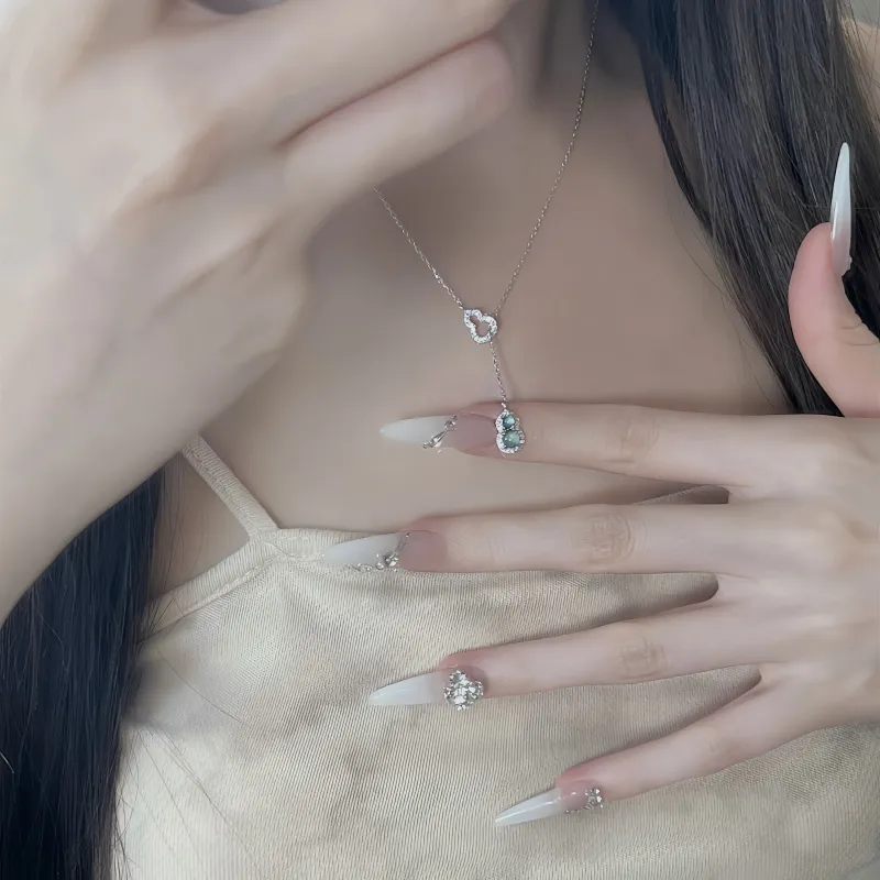 LIU GUI FU JEWELRY Glutinous Jade Jadeite Necklaces Women's-7