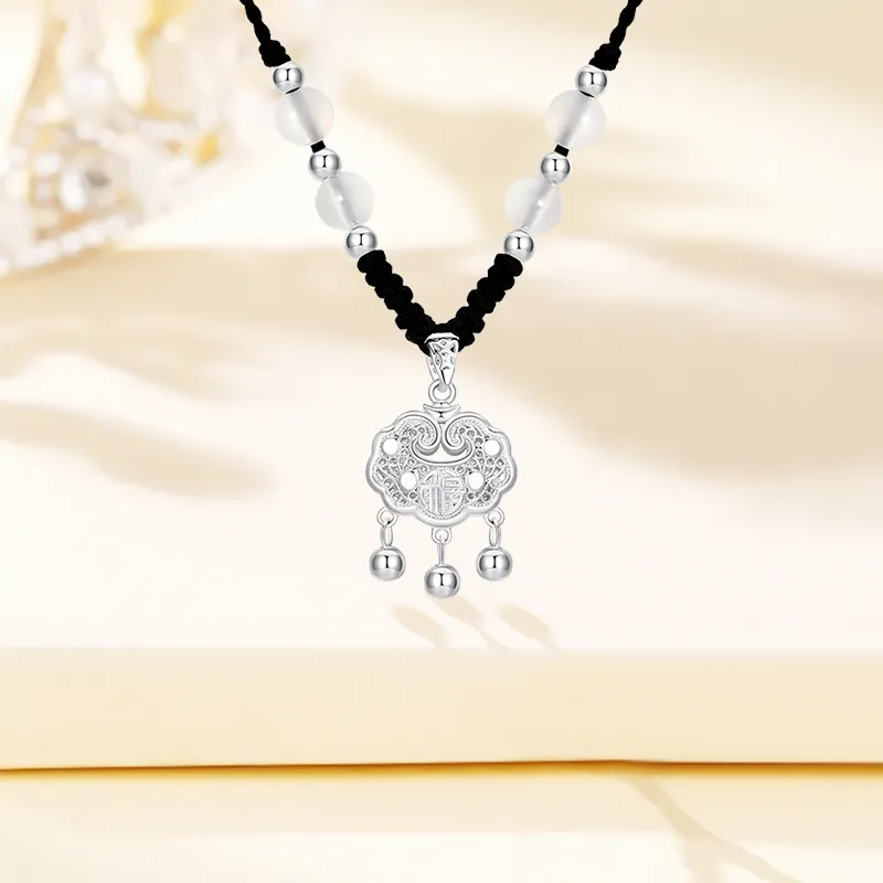 LIU GUI FU JEWELRY 999 Fine Silver Necklaces Women's-3