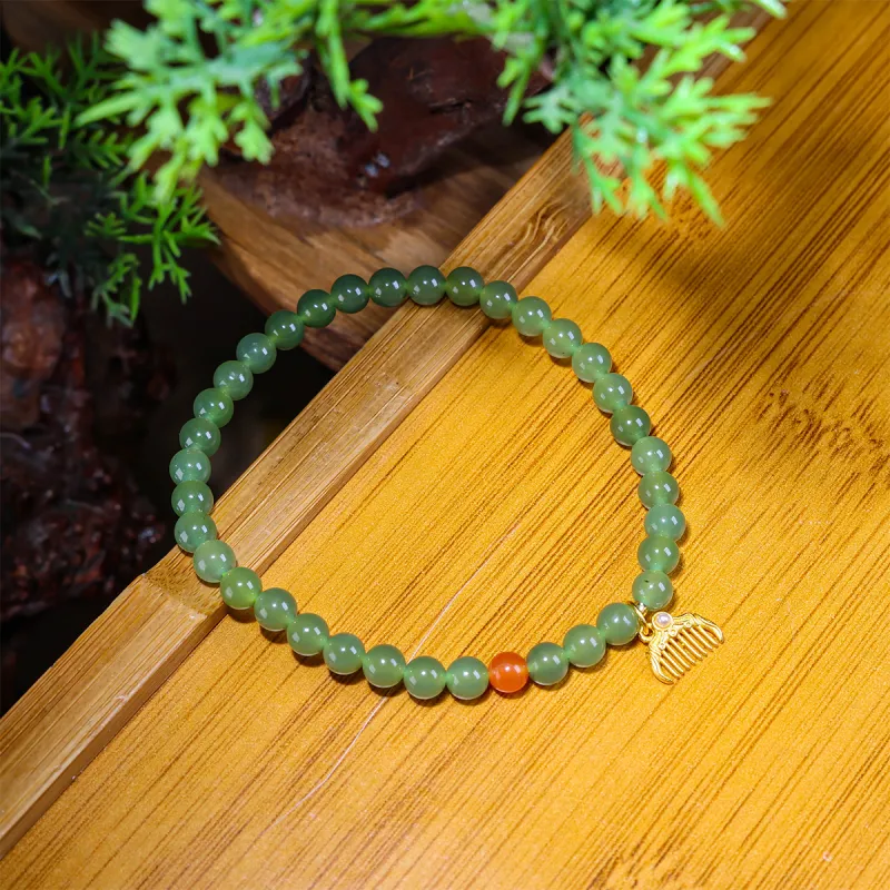 Miyu Gangnam Hetian Jade Bracelets Jasper Unisex-3