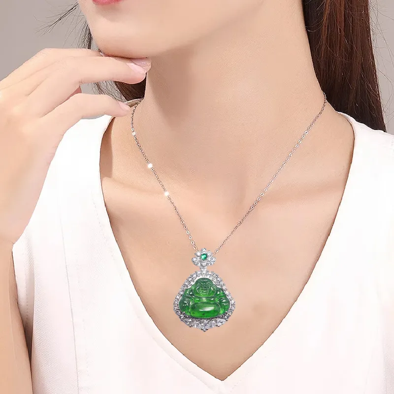 Miyu Gangnam Ice Glutinous Jadeite Pendants Women's-4