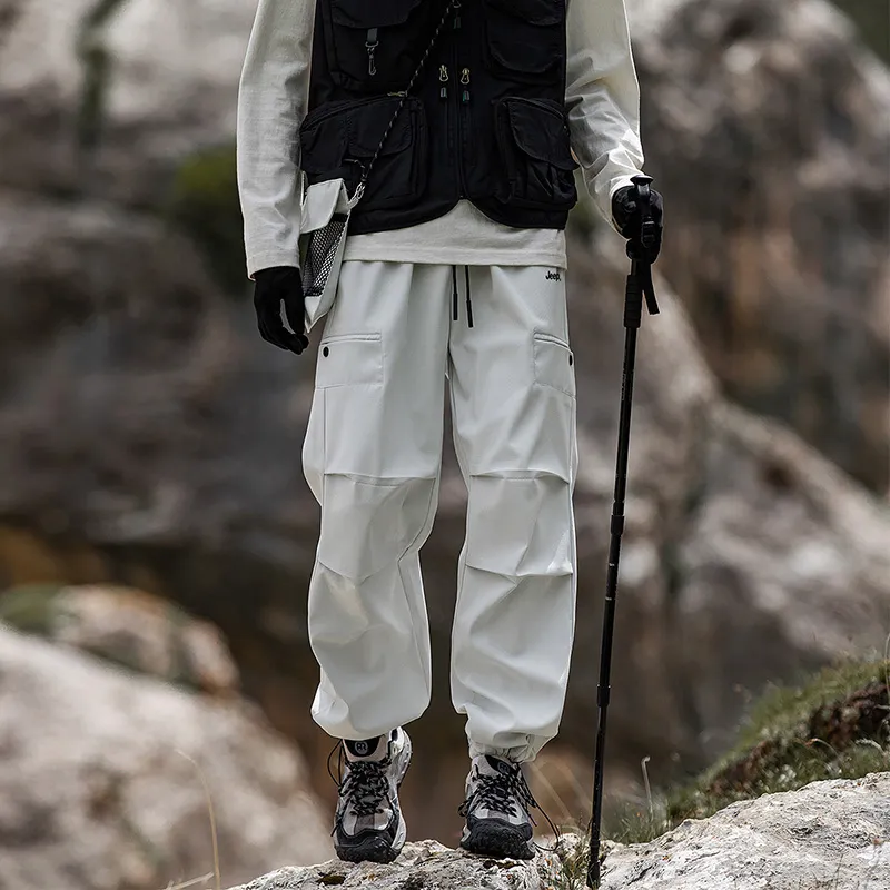 Jeep Urban Techwear Three Proofings Climbing Pants Loose Fit Cargo Pants Unisex-36