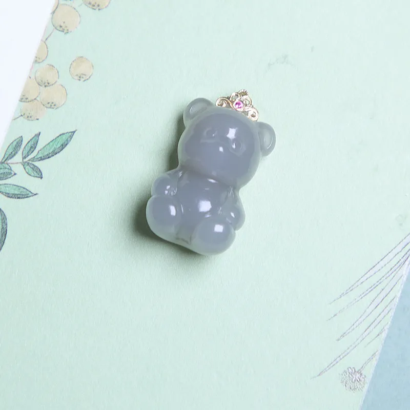 Ingenuity Hetian Jade Pendants Smoky Purple Unisex-2