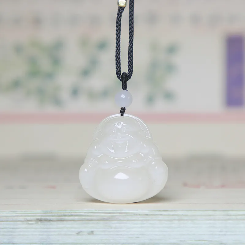 Ingenuity Hetian Jade Necklaces Dusty Pink Women's-1