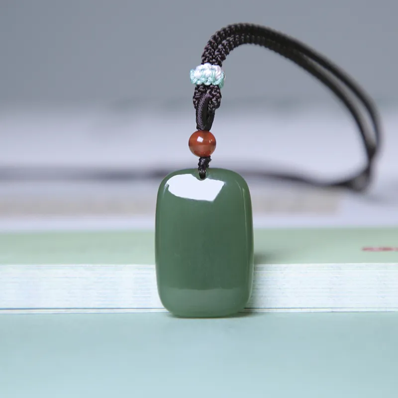 Ingenuity Hetian Jade Necklaces Green Jade Unisex-3