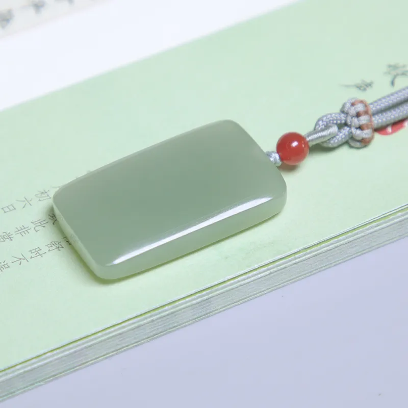 Ingenuity Pendants Pale Greenish White Jade Unisex-5